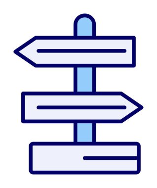 Yön işareti. Web simgesi basit tasarım 