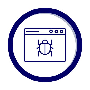 Böcek işareti simgesi. Virüs sembolü, vektör çizimi. 