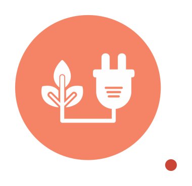 Basit Biyokütle eko enerji simgesi, vektör illüstrasyonu