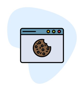 Basit Web Kurabiyeleri simgesi, vektör illüstrasyonu