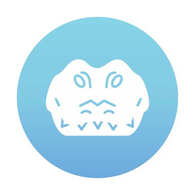 Basit timsah simgesi, vektör illüstrasyonu