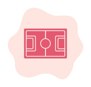 Basit futbol ikonu vektör illüstrasyonu