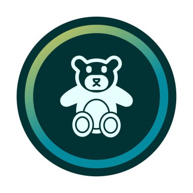  Oyuncak Ayı simgesi vektörü, illüstrasyon