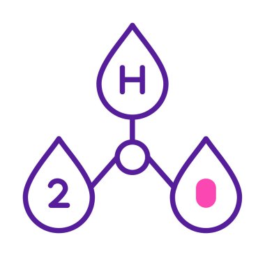 h 2 sembollü su damlaları 