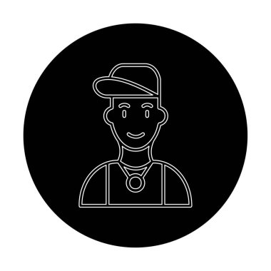 Hip Hop Man ikon vektör illüstrasyonu