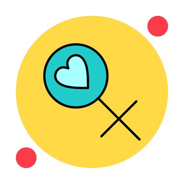 Kadın Sembol ikonu vektör illüstrasyonu