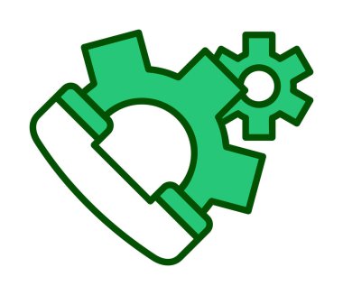 Basit Çağrı Ayarları simgesi, vektör illüstrasyonu