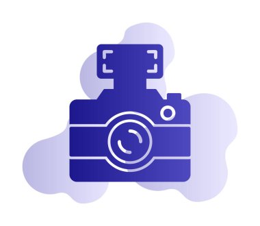 fotoğraf makinesi simgesi, vektör illüstrasyonu