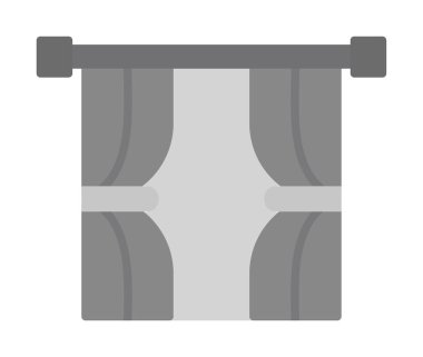 Tiyatro perdeleri simgesi, vektör illüstrasyonu 