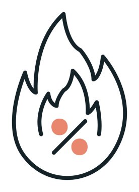 Hot Sale ikon vektör illüstrasyon tasarımı ile basit bir yangın