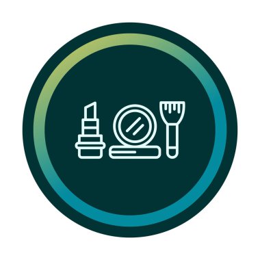 Makyaj araçları web simgesi, vektör illüstrasyonu