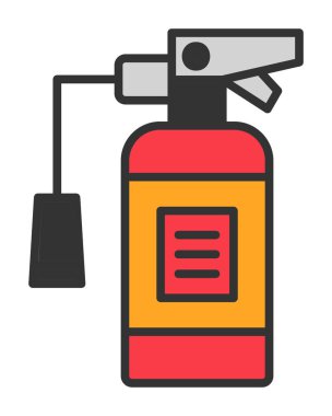 Yangın söndürme simgesinin vektör çizimi                            