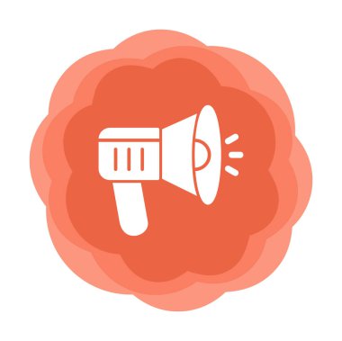 megafon ikonu. Hoparlör vektör illüstrasyonu. düz dizayn