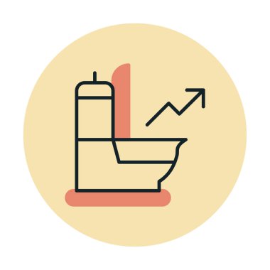 Ok simgesi vektör illüstrasyonlu idrar 