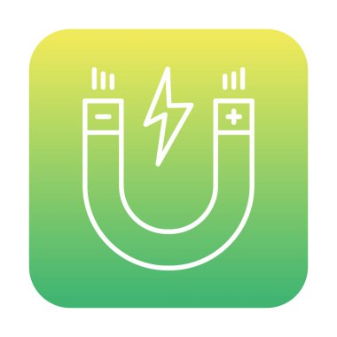 Mıknatıs düz simgesinin vektör çizimi 