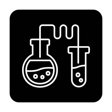 Test tüplü kimya laboratuvarı. Kimya konsepti                                             