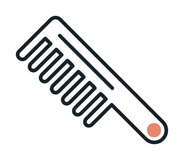 saç tarak ikonu vektör illüstrasyonu 