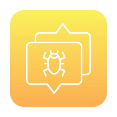 Konuşma balonu vektör resimlemesindeki hata simgesi 