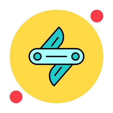 İsviçre bıçak ikonu vektörü beyaz arkaplanda izole edildi 