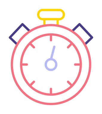 düz çizgi basit web kronometre vektör çizimi