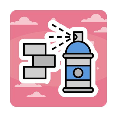 Graffiti web simgesi, vektör illüstrasyonu 