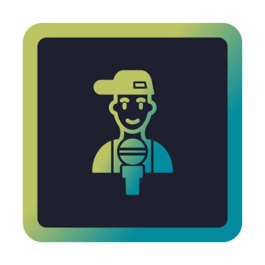 Mikrofonlu rapçinin vektör çizimi 