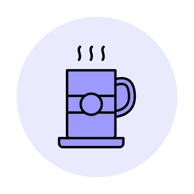 çay fincanı simgesi, vektör illüstrasyonu