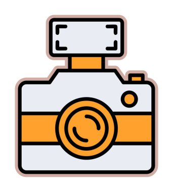 fotoğraf makinesi simgesi, vektör illüstrasyonu