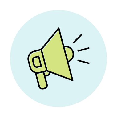 megafon ikonu. Hoparlör vektör illüstrasyonu. düz dizayn