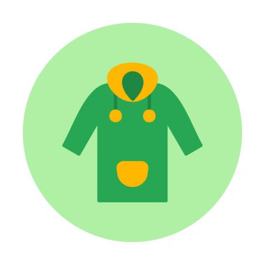 Yağmurluk Web simgesi, vektör illüstrasyonu