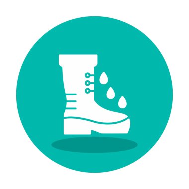 Basit Rainboot simgesi, vektör illüstrasyonu