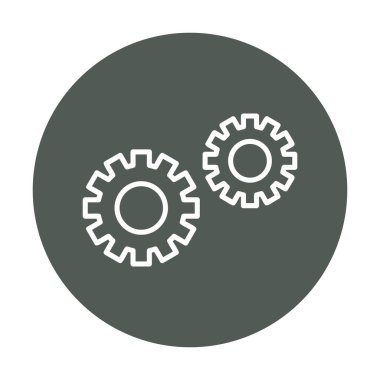 Gears'ı web simgesi, vektör çizim 