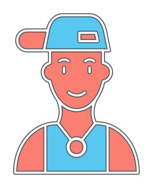 Rapçi. Web simgesi basit illüstrasyon