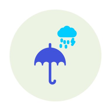 şemsiye simgesi vektör illüstrasyonu 