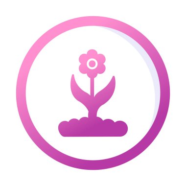  düz çiçek vektör simgesi. tasarım çizimi   