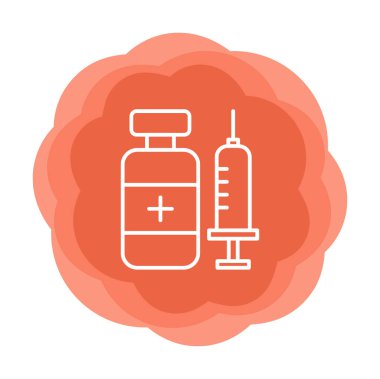 Aşı vektör illüstrasyon tasarımlı şırınga