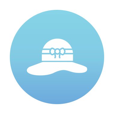 Güneş şapkası Icon vektör çizim