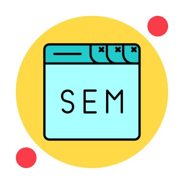 Web tarayıcı simgesi, vektör illüstrasyonu basit tasarım