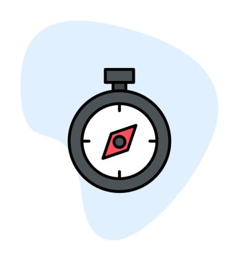  düz pusula ikon vektör illüstrasyon tasarımı