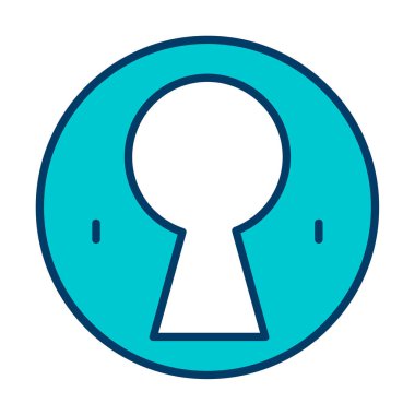 Anahtar deliği vektör çizimi, simge ögesi biçimi              