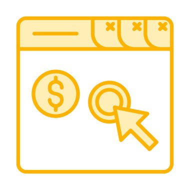 Her Tıklama simgesine Öde, vektör illüstrasyonu