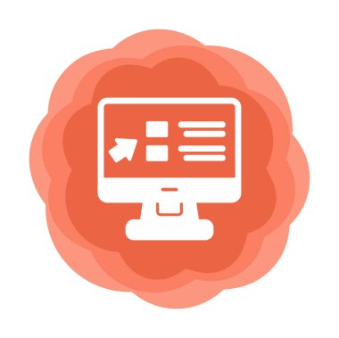 Basit Online Course Üniversitesi simgesi, vektör illüstrasyonu