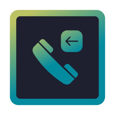 düz gelen çağrı simgesi vektör çizimi