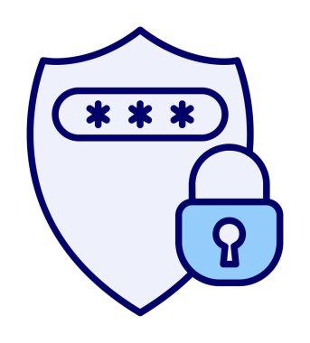 Basit Parola simgesi, vektör illüstrasyonu