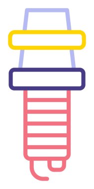 Buji simgesinin vektör illüstrasyonu