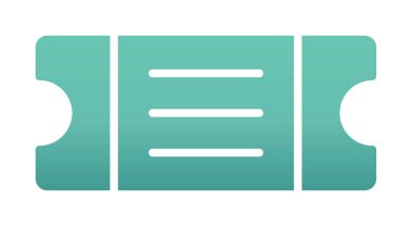 bilet simgesi, vektör illüstrasyonu basit tasarım