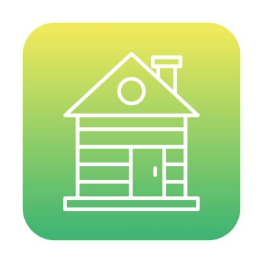 ahşap ev simgesi, vektör illüstrasyonu