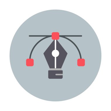 Basit kalem aracı simgesi, vektör illüstrasyonu