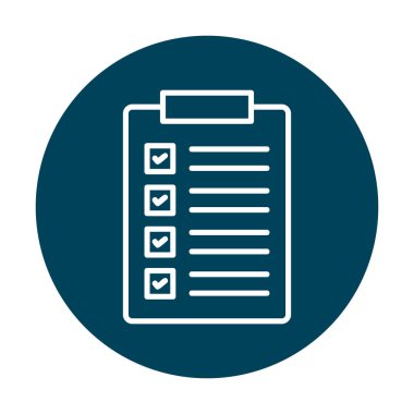 Kontrol Listesi web simgesi, vektör illüstrasyonu 