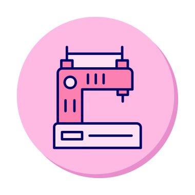 Basit Dikiş Makinesi web vektör simgesi